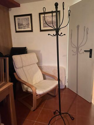 Perchero de forja negro 160 cm