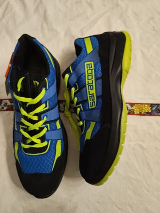 Scarpe Saratoga Uomo blu e giallo fluo nuove 43