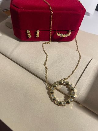 Conjunto 3 Piezas Chapado Oro 18k