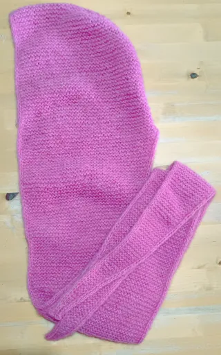 Sophie Scarf Cappuccio Alpaca Baby Rosa