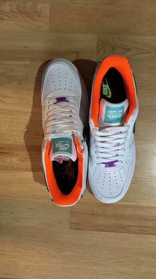 Nike Air Force 1 Blancas Naranja