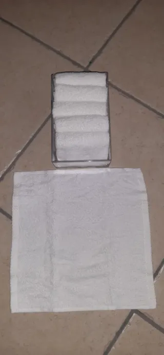 Set 6 lavette cotone bianche