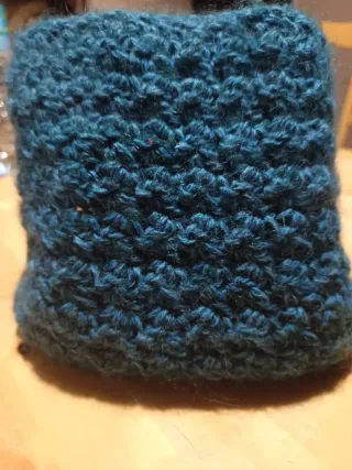 Collo in lana verde petrolio