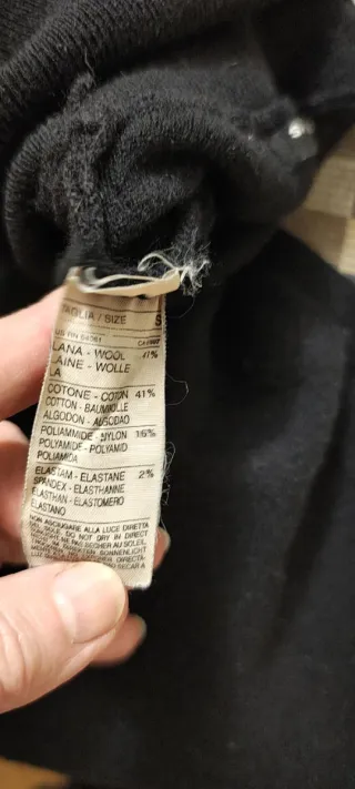 Sottogiacca Sisley nero collo alto