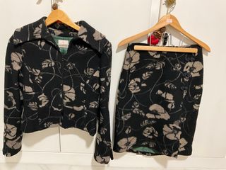 Traje chaqueta estilo japonés floral