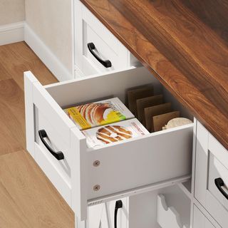 Alacena Cocina Blanca y Marrón