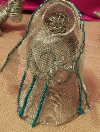 Figura de alambre artesanal Virgen maria