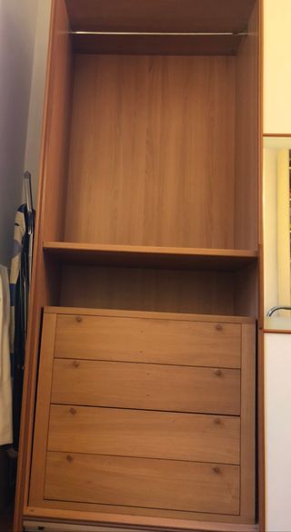 Armadio 3 ante scorrevoli legno e vetro