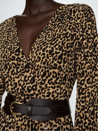 Vestido largo estampado leopardo