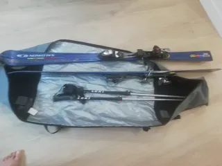 Esquís Carving 165cm con bastones y funda Brubaker