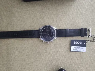 Reloj Hugo Boss Cronógrafo Negro y Plateado