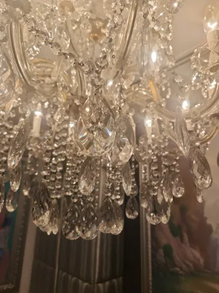 Lámpara de araña de cristal grande 90 cm Ø