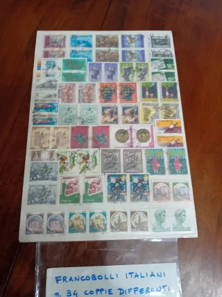 34 Coppie Differenti Francobolli Italiani
