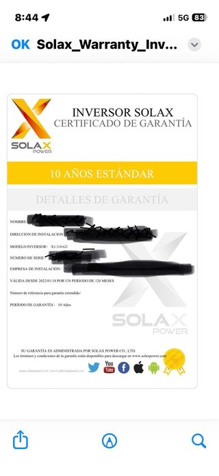 Inversor Solax Power X1 3K, medidor de regalo,wifi