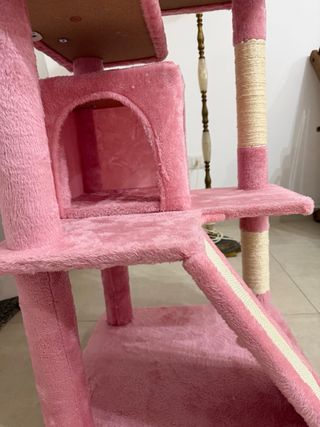 Albero tiragraffi rosa per gatti