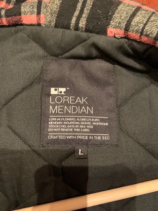 Chaqueta Loreak Mendian cuadros y capucha