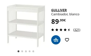 Cambiador de bebé blanco