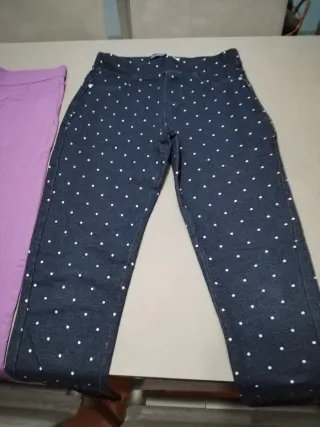 Pantalones niña morados y azules