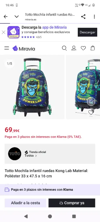 Carrito Totto Kong Lab sin estrenar no hago envíos