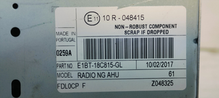 SISTEMA AUDIO / RADIO CD FORD FIESTA (CCN) 1.0I T