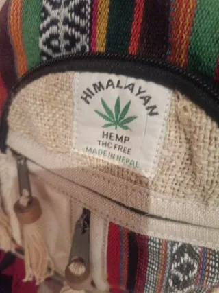 Mochila pequeña hippie multicolor