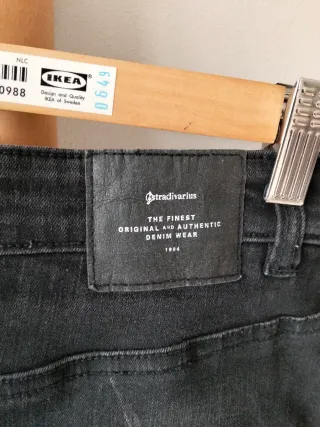 Falda vaquera elástica negra Talla XS