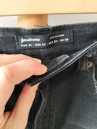 Falda vaquera elástica negra Talla XS