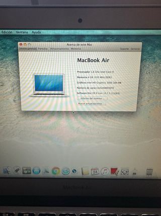 MacBook Air A1370 Año 2012