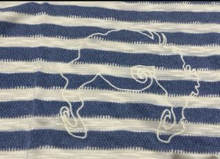 Sudadera Dolores Promesas Rayas Azul/Blanco