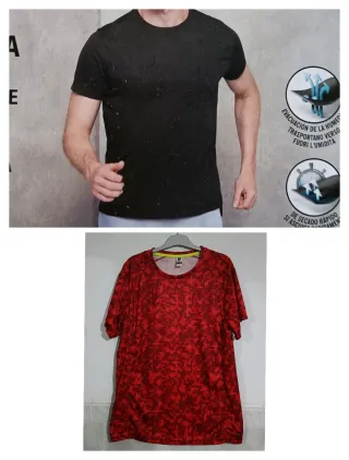 Dos camisetas deportivas de hombre