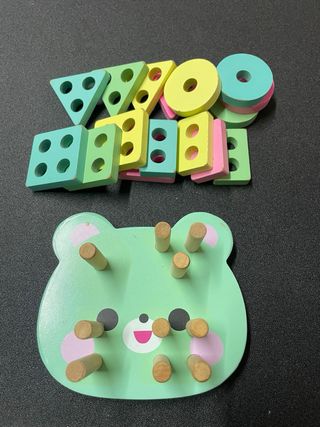 Gioco legno prime forme colorate