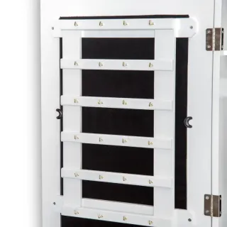 Espejo Joyero Colgante Blanco 37x9,5x112 cm