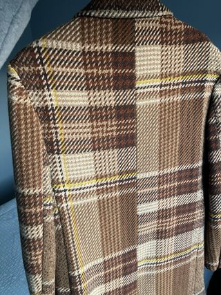 Abrigo cuadros Zara Talla M