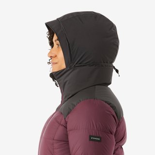 Plumífero de montaña y trekking con capucha Mujer Forclaz