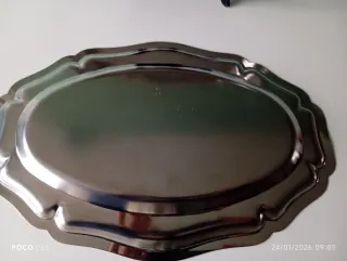 2 Bandejas Acero Inoxidable Ovaladas