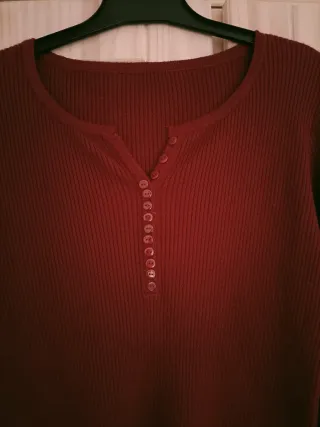 Jersey mujer color burdeos talla M/S