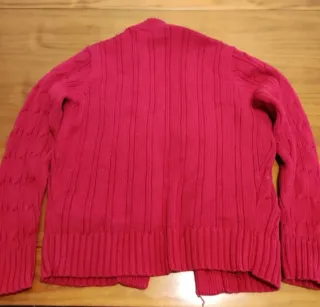 Chaqueta de punto roja hombre