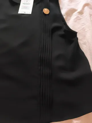 Top Zara Negro sin Mangas