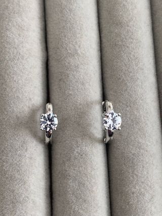 Aretes Plata Pequeños Circonita Brillante