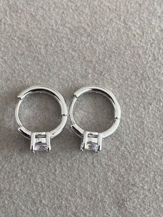 Aretes Plata Pequeños Circonita Brillante