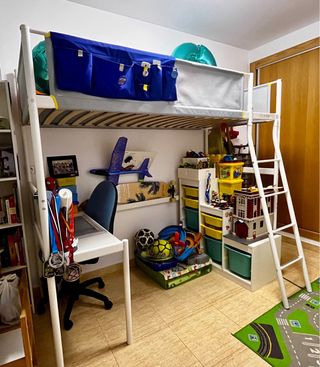 Estructura cama alta 90x120 con escritorio