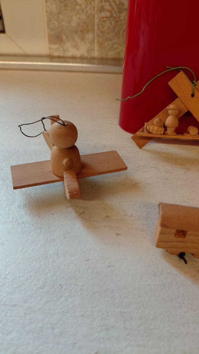 Set 4 Addobbi Natalizi Legno