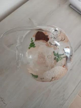 Portacandela in vetro soffiato decorato