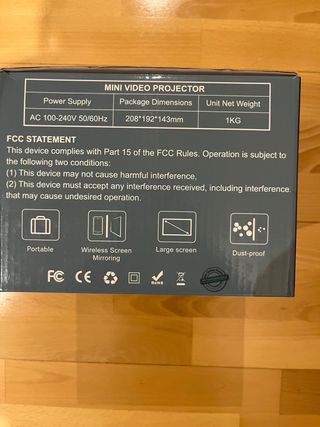 Mini proyector gris jimbeo modelo E18