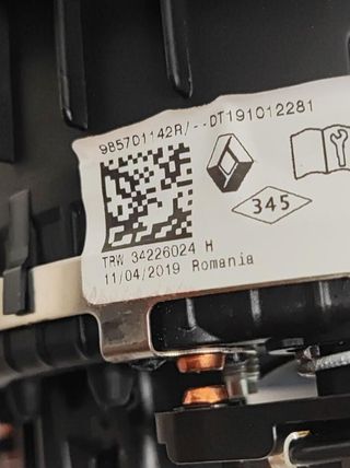 229028 kit airbag 278600249r dacia sandero stepway