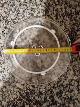 Plato giratorio para microondas de cristal