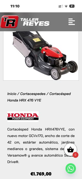 Cortacésped Honda HRX 476
