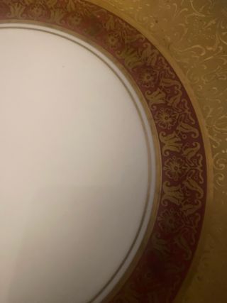 N. 6 piatti piani porcellana Trettau Bavaria oro