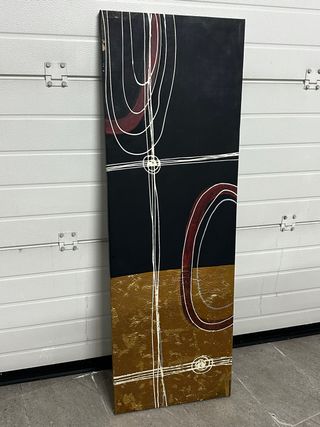 Cuadro Decorativo Abstracto Negro y Dorado