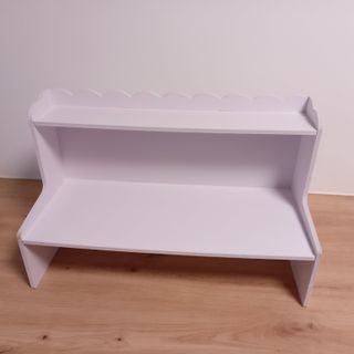 Mini estantería de escritorio blanca